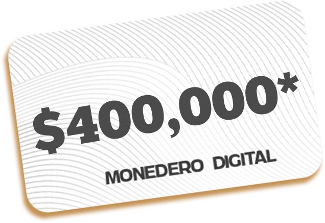 Premio final $400,000 monedero digital